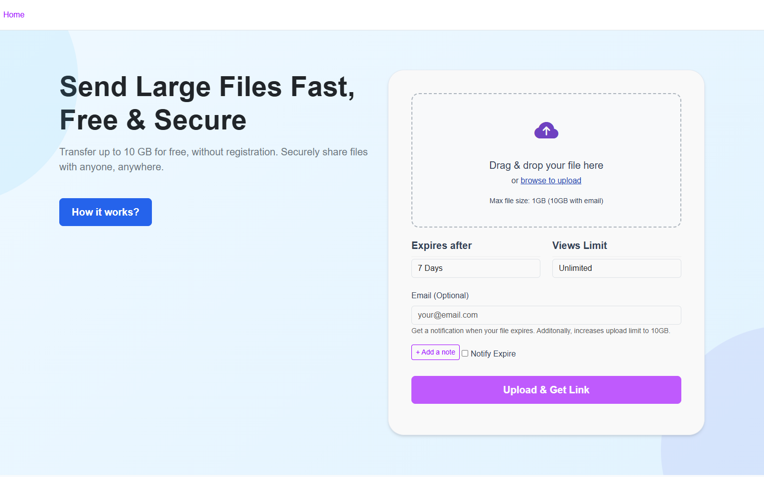 Filesender Project Screenshot